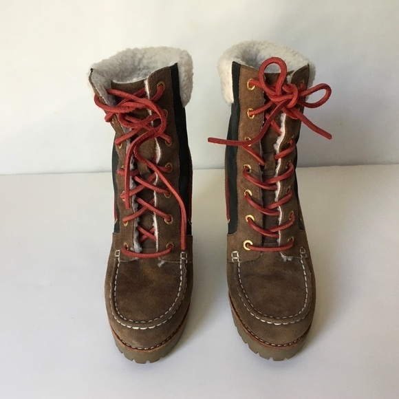 Sperry faux suded bootie shoes brown - Picture 2 of 5